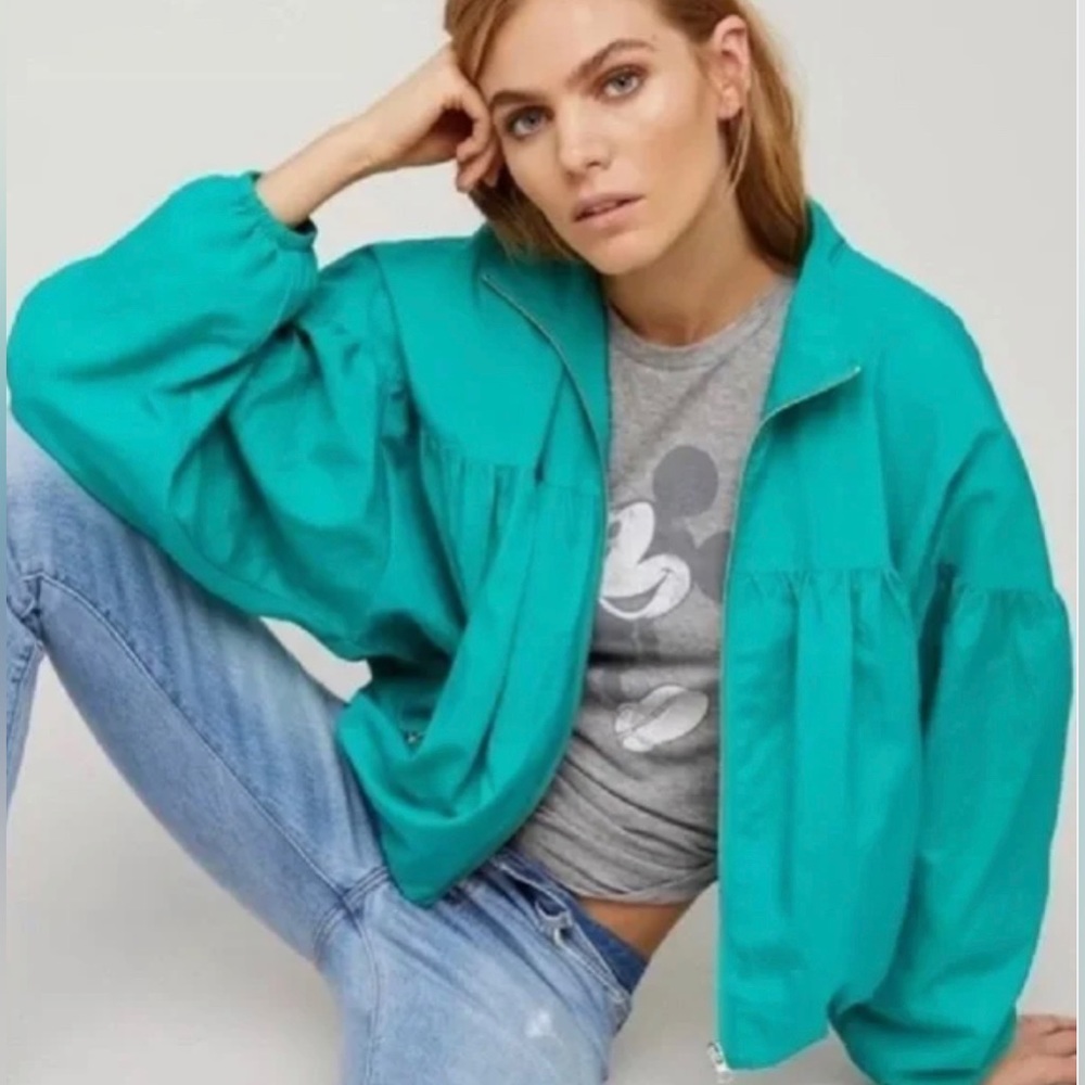 Free People Windbreaker Jacket Size S Oversized